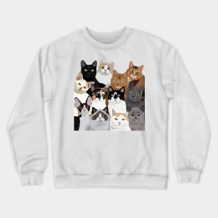 Cat Portrait For Cat Lovers Crewneck Sweatshirt